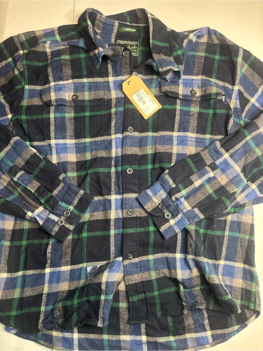 NWT Woolrich Oxbow Bend size XL blue and green